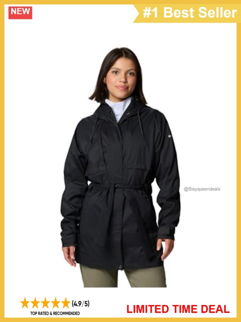 Omni-Shield Trench Coat Long Sleeve Zip Cold Weather Jacket